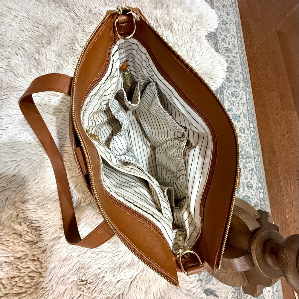 Elkie & Co aberdeen diaper bag tote backpack tan - Picture 10 of 16